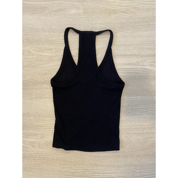NWT JOAH BROWN Black V-Neck Racerback Tank XS/S Ribbed Sexy USA Designer Casual - Picture 4 of 9